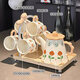 Xibaisheng housewarming gift practical high-end gift tea set home living room drinking cup wedding teapot tea cup complete set gift box tea set 8 pieces 1908