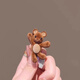 Tang Funi's cute waving bear side clip, exquisite and compact flocked hair clip, side hair duck bill clip, one-word hair clip, one flocked bear hair clip