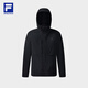 FILA Official Breathing Shell Woven Jacket Two-piece Men's Top 2025 Winter New Sports Outdoor Jacket Dark Black-BK L 175/96A/L