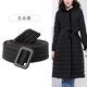 Qumuye down jacket belt women's decorative strap universal casual quilted belt waist women's all-match cotton jacket waist belt black matte down jacket belt about 170 cm
