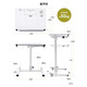 Mesa completamente plegable de shanye, alabar el escritorio de la computadora de aprendizaje, mesa de trabajo, banco de trabajo de pie, mesa de sofá de cama móvil, 007 elevación de la barra de gases de plegado de subsidios nacionales 751 ~ 1095 mm