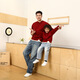 Little Bear Elf (xiaoxiongjingling) parent-child outfit family portrait red sweater New Year autumn and winter new style mother-daughter outfit for a family of three or four fake two-piece knitted sweater burgundy single sweater 110 children's size 110 (recommended height 105-115cm)