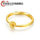 Jun Min Lao Phoenix 999 gold flower ring women's ring opening adjustable tail ring hand decoration imitation gold birthday gift design