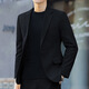 YISHion winter quilted suit suit men's Korean style trendy and versatile men's complete set of suit jackets slim and handsome top black quilted suit top L