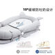 Tiai homologous crib middle bed newborn anti-pressure cradle for sleeping, anti-jumping and anti-vomiting bionic bed portable gray-foldable