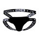 Men's letter U convex double thongs gay sexy tight sexy thongs plus fat plus size buttocks revealing underwear white M