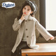 Dudant International Brand Girls Double-sided Woolen Coat Autumn and Winter 2025 New Girls Cashmere Nylon Woolen Coat Pink 130 cm