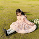 Kafanli (KafanIi) girls 2025 autumn and winter new velvet cute dress baby Lolita sweet fluffy birthday princess dress A05 pink bear velvet thickened sweet and cute 110