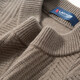 MONTAGUT New Year's Eve Men's Wool Sweater Soft, Comfortable and Skin-Friendly Casual Knitted Sweater Khaki M