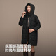 Bosideng 25 years winter women's goose down thickened hooded loose mid-length business versatile shopping mall down jacket