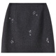 Shandubila winter thick wool wool warm skirt women's small elegant A-line skirt temperament beaded short skirt