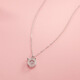 GIEVSZHE PT950 platinum necklace, round, smart antlers, versatile high-end jewelry, Valentine's Day birthday gift for girlfriend, light luxury model - eight hearts and eight arrows zirconium diamond