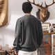 Jay Leno American style 520g heavy retro sweater for men winter thickened 2025 new lazy style casual henley collar sweater floral gray heavy 520g M suitable for 115-130Jin Jin equals 0.5 kg
