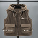 Playboy (PLAYBOY) lamb wool hooded vest cold trend brand workwear cotton vest vest autumn and winter grain velvet jacket men's black 8113 vest 3XL 141-160Jin Jin equals 0.5 kg