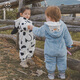 Guiqi Bear Milk Velvet Infant Antibacterial Warm Jumpsuit Baby Hooded Cotton Anti-static Romper for Winter