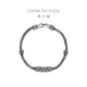 Chow Tai Fook G&W series cool black PT950 platinum bracelet for gift PT164085 18.75cm