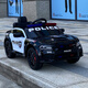 Lookbaby (lookbaby) genuine authorized Dodge children's electric car children's electric car children's car drivable children's car police car standard black and white | police car lights + 12V4.5A battery + remote control