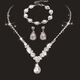Bridal Wedding Jewelry Set Three-piece Set Brilliant Rhinestone Zircon Angel Teardrop Necklace Earrings Bracelet 838 Bracelet