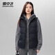 Flying in the Snow Down Jacket Women's 2025 Winter Short Loose Vest Lightweight Vest Black M