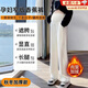 TKHE maternity pants for autumn and winter outer wear banana pants plus velvet and thickened pregnancy belly support straight pants sports casual wide leg pants pregnant women warm pants apricot upgraded plus velvet style L size suitable for 115-135 Jin Jin equals 0.5 kg high elasticity丨comfortable and skin-friendly
