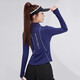 Warrior Yoga Wear Women's New Autumn High Elastic Breathable Long Sleeve Fitness Wear Adult Training Pilates Running Sports Suit Sweet Taro Purple High Elastic Breathable M Recommended Weight 100-115 Jin Jin equals 0.5 kg