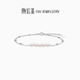 Chao Acer Platinum Pearl Bracelet for Women PT950 Platinum Hand Jewelry Double Layer Bracelet Birthday Gift for Women Chain Length Approximately 16cm + Tail Chain