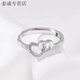 KZD999 sterling silver pure silver ring for women, sterling silver baby's breath ring, open female ring, holiday gift for wife and mother, 9999 sterling silver. Same style as baby's breath ring, 5.12g