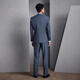 Heilan House (HLA) suit men's light business fashion flat lapel suit Western men's autumn blue gray 16 (suit + trousers) reservation 6XL 190/112C recommended 182~200Jin Jin equals 0.5 kg