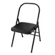 He Jiagong thickened folding chair Yoga assistive device Pilates multifunctional PU surface auxiliary folding yoga stool 22 round yoga folding chair - single beam black