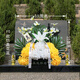 Jingga Tomb Sweeping Artificial Flowers Qingming Festival Flower Baskets Tomb Sweeping Flowers Sacrifice Artificial Flower Supplies Bouquets for Martyrs Cemetery Sacrifice Flowers 11 Silk Flower Baskets + Ribbons