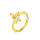 Mankalong gold ring for women 2025 new style Pianhua Butterfly Rhyme pure gold simple light luxury niche birthday gift for girlfriend 15 2.7g