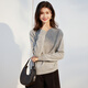 Jinju Thick Sheep Sweater Women's Winter New Idea Yarn Seamless Bottoming Round Neck Casual Women's Sweater White Gray XL