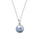 Everlasting Leaf Akoya Pearl Pendant Japanese Seawater Clavicle Chain Silver Blue True Doma Necklace 18K Gold Neck 12-12mm