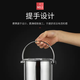 Yusenyi thickened stainless steel flip-top sugar water bucket with lid portable ice bucket milk tea shop ice bucket home cold drink bucket wine 16.5CM capacity 3L