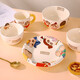 Crayon Shin-chan cute ceramic bowl and plate set, high-looking, microwaveable, machine washable, healthy, genuine manufacturer, hair straightening cup, Crayon Shin-chan 4.5-inch rice bowl, type A single