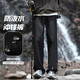 American outdoor water-repellent assault pants for men and women in autumn and winter, loose hiking pants for couples, work wear, casual long pants for men, factory direct sale, clearance, leakage K75 plus velvet black 3XL recommended weight 145-155 Jin Jin equals 0.5 kg can be worn