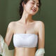 Woodpecker's new strapless underwear for women with small and flat chests, special push-up non-slip bandeau style wedding bra (1 piece) skin color with breast pads and steel rings M 75A/B (lower bust 73-77C)