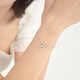 Chow Sang Sang Pt950 platinum heart-shaped bracelet for women 91957B Price 19cm - 4.95g (including labor cost 400 yuan)