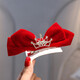 Children's hair accessories three-dimensional bow crown hairpin 2022 autumn and winter hairpin little princess crown girls headdress burgundy