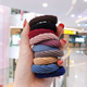 Highly elastic and durable seamless towel ring rubber band headband Korean version does not hurt hair hair rope women's simple hair tie hair accessories random pattern mixed color 10 pieces
