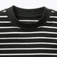 MUJI Big Children's Fleece Round Neck Long Sleeve T-shirt Children's Bottoming Shirt Children's 25 Years Winter CB1P7A5A Black Stripes 130/64A