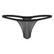 Men's thong sexy underwear high elastic thin mesh soft transparent breathable sexy seamless men's T-pants with thin straps white S