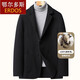 1436 Ordos men's woolen woolen suit 2025 autumn and winter double-sided woolen high-end business casual short suit wool blue gray M 170