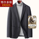 1436 Ordos men's woolen woolen suit 2025 autumn and winter double-sided woolen high-end business casual short suit wool blue gray M 170