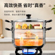 SUPOR steamer, stainless steel, double-layered bottom, 28cm fish steamer, soup pot, steamer EZ28BS05