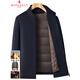 MONTAGUT double-sided cashmere coat for middle-aged men with stand collar short business casual winter woolen woolen jacket gray S 165/84A (recommended 100-115 Jin Jin equals 0.5 kg)