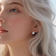 Maiyong Lao Phoenix P950 Platinum Four-leaf Clover Silver Earrings Women's Earrings Screw Buckle Imitation Platinum Gold Ear Bone Nails 2025 Four-leaf Clover Ear Hooks - Light Luxury Style