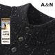 Antonio 400G heavyweight thickened retro Henry collar light luxury warm cashmere sweater for men 100% cashmere