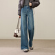 Yiyang (ESE-Y) Velvet Tuned Jeans for Women 2025 Autumn and Winter Mild Pants Denim Blue-Small (Height 155-162) 28