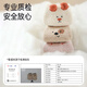 Aibaoxi baby floor socks autumn and winter plus velvet thickened baby mid-tube cooling non-slip toddler socks 3 pairs of bear M size T266
